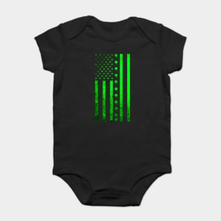 Saint Patrick's Day Irish American Flag Baby Bodysuit